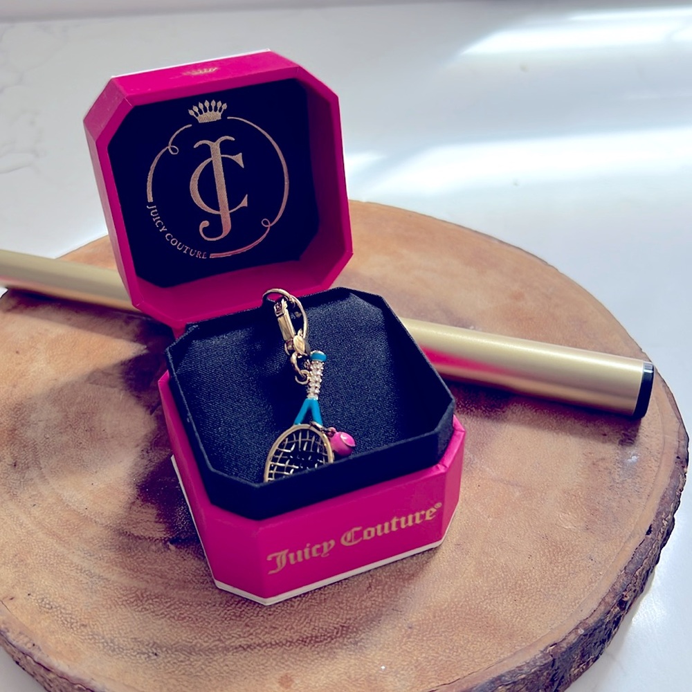 Juicy Couture tennis charm for Juicy Couture Pave Charm Bracelet.
